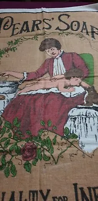 Vintage Irish Linen Tea Towel Pears Soap A Speciality For Infants Dunmoy Advert • £15