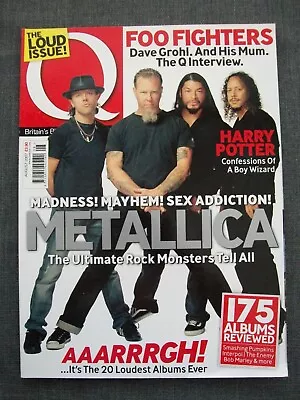 Q Music Magazine #253 August 2007 Metallica/Foo Fighters/Kings Of Leon (New) • $12