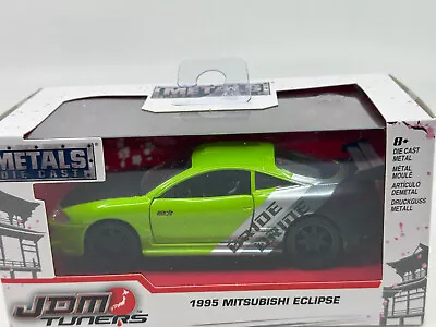 JADA JDM TUNERS 1995 MITSUBISHI ECLIPSE 1:32 DIECAST MODEL CAR WindowBOX Green • $19.99