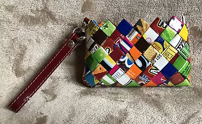 NEW Nahui Ollin Candy Wrapper Purse Handbag Wristlet Zipper With Gift Bag • $10.99