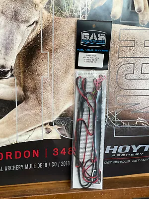 $129.99 • Buy Gas Bowstrings Hoyt RX-7 Ultra Red And Black Strings W/Black Nocks RX7 