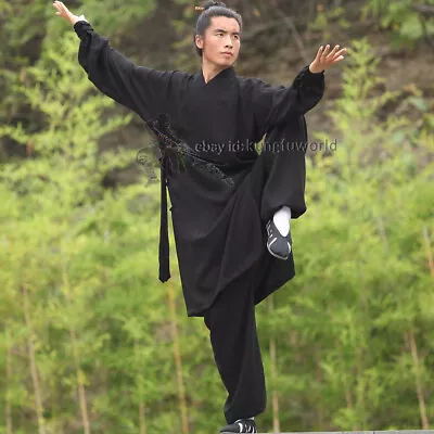 25 Colors Taoist Robe Style Tai Chi Uniform Kung Fu Martial Arts Wing Chun Suit • $85.50