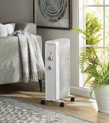 $51.70 • Buy 1500W Mechanical Oil Filled Electric Radiator Heater, White