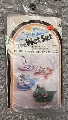 The Wet Set Inflatable Animal Swim Ring Frog 24x18 Vintage 1979 New- Sealed • $24