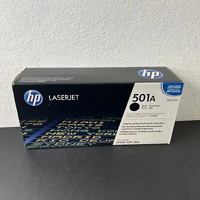 HP 501A Toner Cartridge Q6470A Black New Sealed Box • $39.99