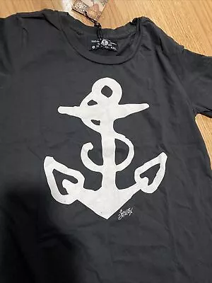 Sailor Jerry Anchor Shirt Womens Charcoal Grey Small • £18.31