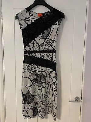 £44.99 • Buy Christian Lacroix Bazar Black & White Sheer Dress. Ladies Size Small