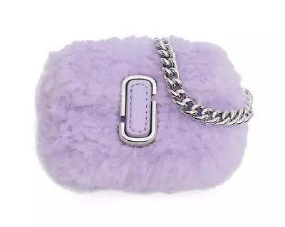 Marc Jacobs Teddy Fur  Snapshot Nano Bag Charm Key Fob Coin Purse ~NWT~ Lilac • $103.50