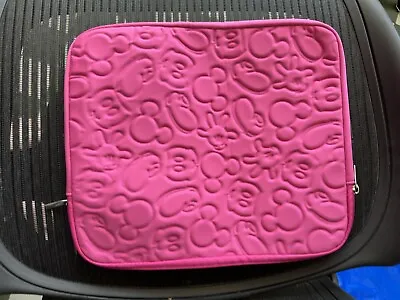 Disney Parks Authentic Original Mickey Mouse Pink Laptop Sleeve Case Holder 15” • $8