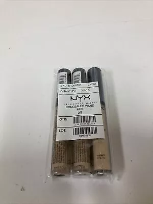 New NYX HD Studio Photogenic Concealer Fair CW02 Sealed  Lot Of 3 • $15.99