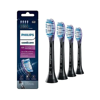4-Pack Philips Sonicare G3 Premium Gum Care Brush Heads Black/White AU • $23.99