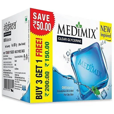 MEDIMIX Clear Glycerine Oil Balance Soap Each 100g (Buy 3 Get 1 Free) • $23.99