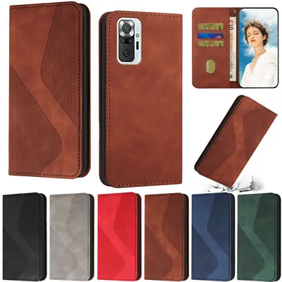 Matte Book Wallet Leather Flip Cover Case For Xiaomi Redmi 10C A1 9A Note 12 5G • $19.79