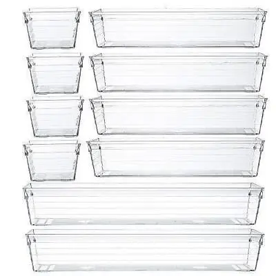 Backerysupply Clear Plastic Drawer Organizer Tray For Vanity Cabinet (Set Of    • $15.27