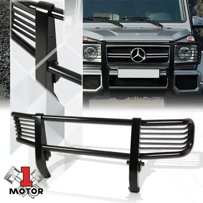 Black 1.5  Mild Steel Grille/Brush/Headlight Guard For 99-12 Mercedes G500 W463 • $375.71