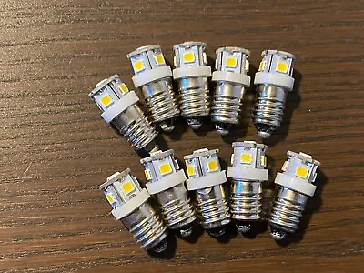 10 New Warm White Screw Base LED Lamp Light Bulbs 6v 6.3v 8v Replace #40 #46 E10 • $16