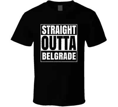 Straight Outta Belgrade Serbia Compton Parody Grunge City T Shirt • $14.99