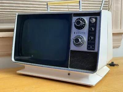 Old Antique Vintage Zenith TV 9”Portable Model H092X Television 12-‘79 Works • $125