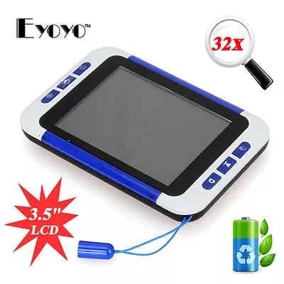 £64.79 • Buy 3.5  LCD Visual Aid Fit Low Vision 2-32x Zoom Magnifier Electronic Reading Aid