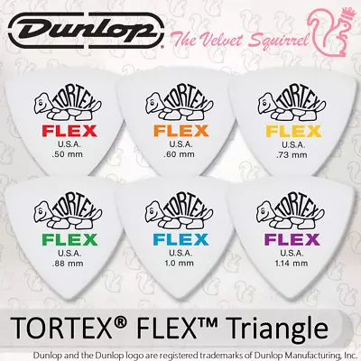 $10.19 • Buy 🐢 TORTEX® FLEX™ TRIANGLE Guitar Picks 🎸Genuine Jim Dunlop® Best Plectrums 456R