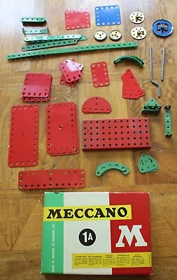 Vintage Meccano Set 1A Box With Vintage Parts. • £20