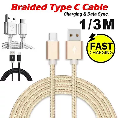 Braided Charging Cable USB-C 3.1 Type-C Charge Cable Fast Data Cord For Samsung • $8.99