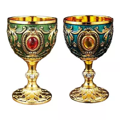 Vintage Chalice Medieval Goblet Engraved Party Supplies Ceremonial Drinkware • $18.30