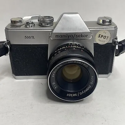 Mamiya Sekor 500 DTL Camera & Mamiya Sekor 50mm  F/2.0 Lens Untested As Is • $20