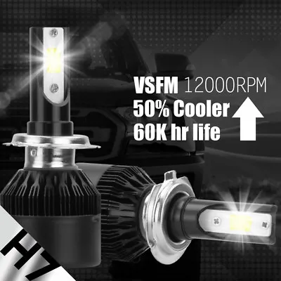 H7 CREE COB 388W 38800LM LED Headlight Kit Hi/Lo Power Beam Bulbs 6500K Lamp • $15.99