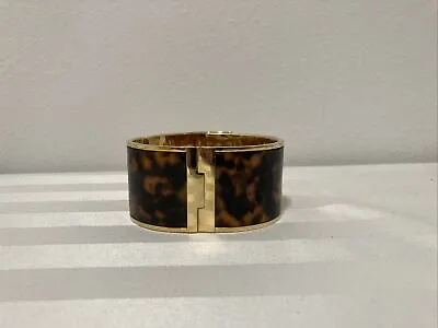 Michael Kors Women’s  Metallic Wide Turn Lock Cuff Bracelet Gold & Tortoise • $39.95