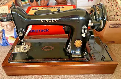 Gorgeous 1950’s Vintage Singer Portable Sewing Machine - MODEL 66-16- WORKING!! • $195
