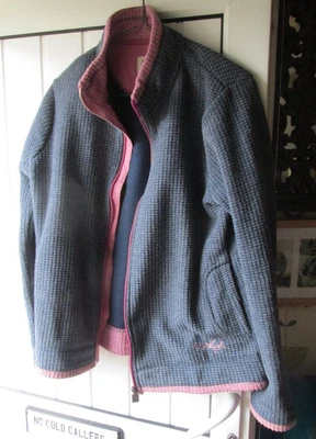 £3.45 • Buy Weird Fish Zipped Fleece Size 12 Grey/pink