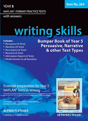 Writing Skills Bumper Book Year 5 NAPLAN* Format Practice Tests 2016 Edition (It • $36.95