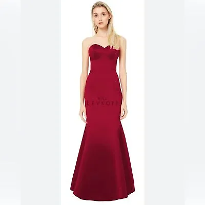 Prom Dress/Bridesmaid/Party Dress_Strapless_Bill Levkoff_Red_size 4 • $50