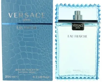 Versace Man Eau Fraiche By Versace 6.7 Oz EDT Spray For Men NIB UNSEALED • $64.95