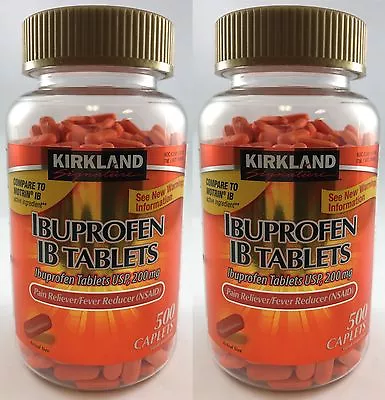 Kirkland Ibuprofen IB Tablets 200mg NSAID Pain/Fever 500 Caplets X 2 • $55.15