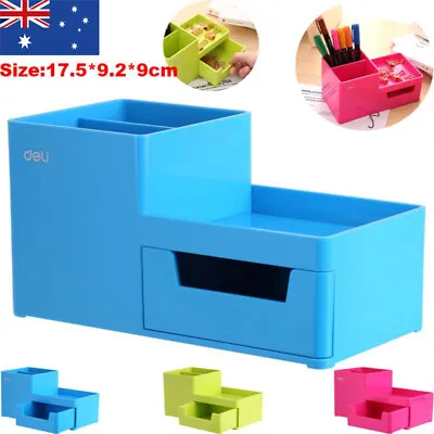 $16.14 • Buy Desk Organiser Pencil Tray Tidy Pen Holder Stationery Container Storage Office