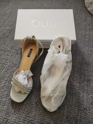 BNIB Ladies Quiz Heel Strap Shoes Size 7 • £5.99