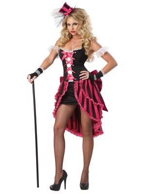 $60.95 • Buy Parisian Showgirl Vegas Burlesque Can Can Dancer Teen Girls Womens Costume XS