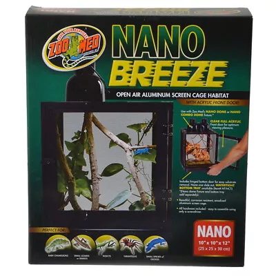 Zoo Med Nano Breeze Open Air Aluminum Screen Cage Habitat For Reptiles And • $42.57