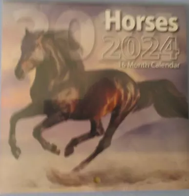 2024 MINI 6X6  WALL MONTHLY Calendar HORSES PONY Photo  - Small 16-Month • $7.99