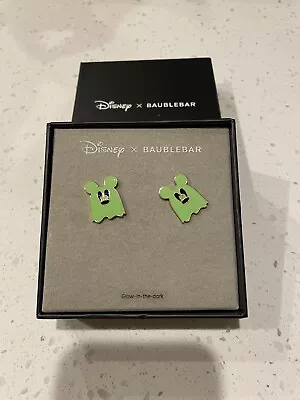 Disney X BaubleBar Ghost Mickey Mouse Glow In The Dark Earrings Halloween NEW • $25