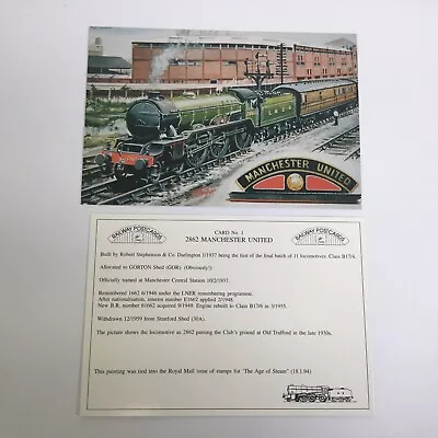 Manchester United #1  Dawn Cover  Football Club Locomotive Postcard + Info Card • £7.75
