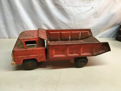 Vtg 1960s Dump Truck Marx Lumar Tires Red Big 17  Construction Toy  USA • $67.49