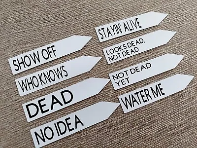 £4.50 • Buy Set Of 8 Funny Plant Markers