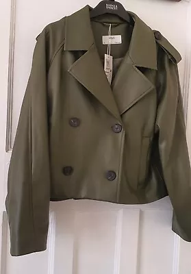 Marks And Spencer Faux Leather Jacket (Size 14) • £39.99