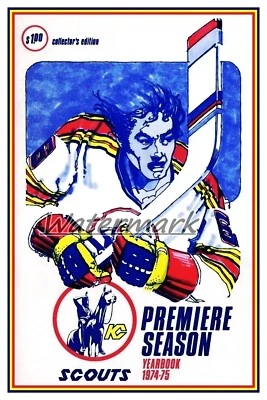 $7.43 • Buy 1974 Kansas City Scouts Inaugural Season Yearbook Cover REPRINT 8 X 12 Photo 