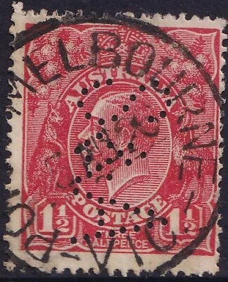 $13.07 • Buy AUSTRALIA KGV S 1d 2d Kgv PRIVATE PERF POSTMARK **PORT MELBOURNE** CANCEL