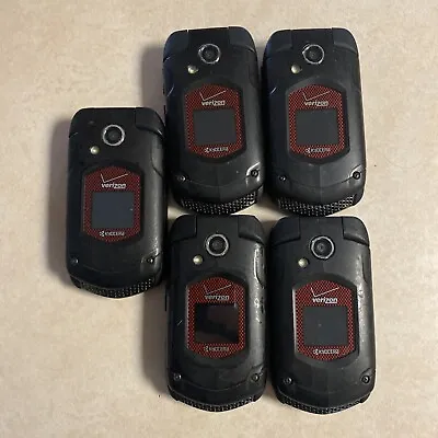 Lot (5) 3G Kyocera Duraxv Plus E4520 PTT Basic Flip Phone Verizon Page Plus • $100