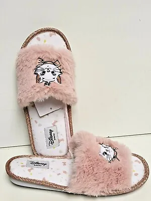 £14.92 • Buy Disney Marie Aristocats Slipper Ladies Pink Soft Fluffy Slip On PRIMARK UK 3-8